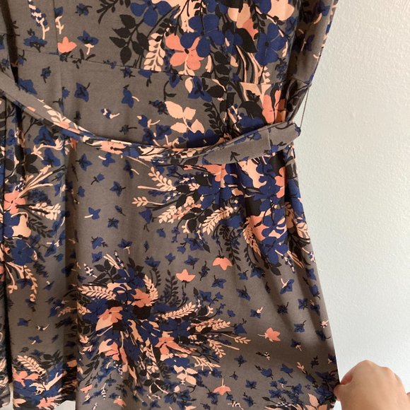 Loft Factory Dress Shift Belted Floral Brown Size S Polyester - Picture 7 of 7